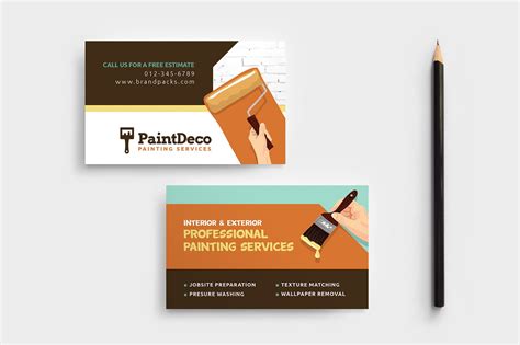 Painter & Decorator Business Card Template in PSD, Ai & Vector - BrandPacks