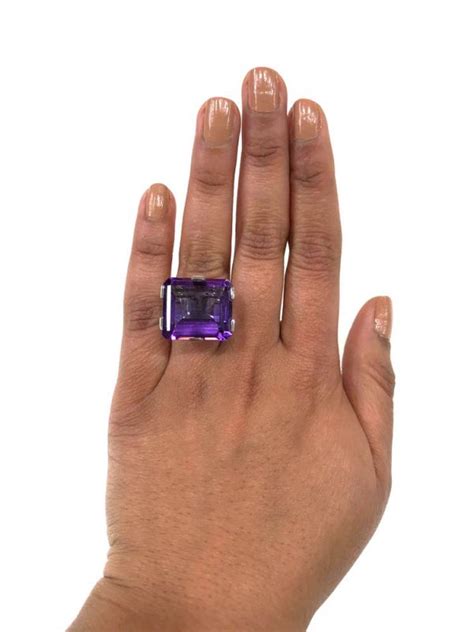 Amethyst Solitaire Ring