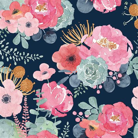 Modern Floral Wallpaper