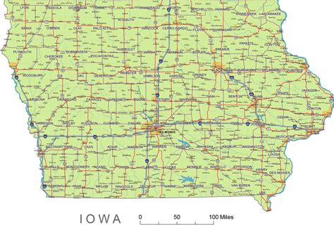 Printable Iowa County Map | Printable Templates Free