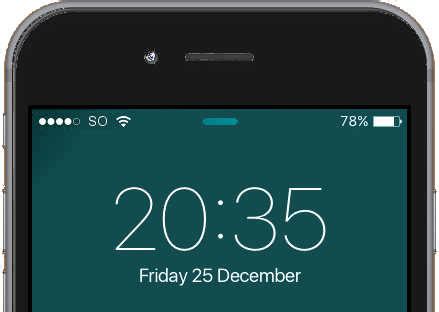 iphone clock display on lock screen - Reid Cardona
