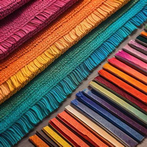 Premium Photo | A colorful display of colorful crochet fabric.