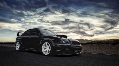 Subaru Impreza WRX STI Black Car - High Definition Wallpapers - HD wallpapers