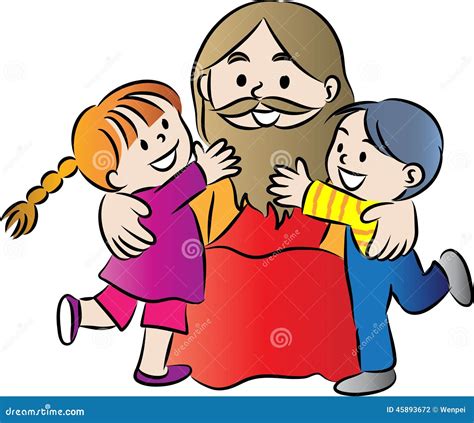 Jesus And Kids Stock Illustration - Image: 45893672