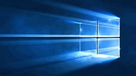 the windows 10 wallpaper is blue and has bright light coming from it's sides