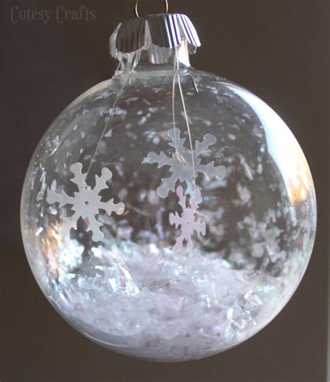 Glass Ball Snowflake Ornament - Cutesy Crafts