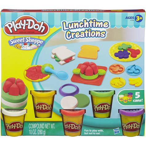 Play-Doh Sweet Shoppe Lunchtime Creations Food Set with 5 Cans of Dough - Walmart.com