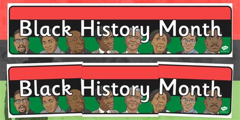 Black History Month Banner Printable Free - Printable Word Searches