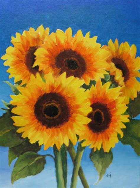 Sunflower Acrylic Painting at PaintingValley.com | Explore collection of Sunflower Acrylic Painting