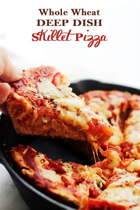 Whole Wheat Deep Dish Pizza Recipe | Easy Deep Dish Pizza in a Skillet