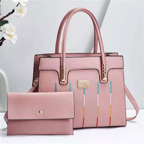 Elegant Top Handle Tote Bag Set Embroidery Shoulder Bag Women's Crossbody Purses With Clutch Bag ...