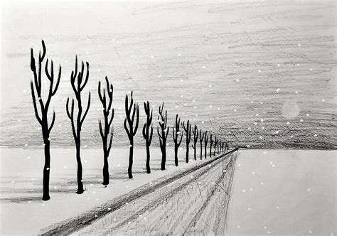 Video tutorial: one-point perspective winter landscape – Arte a Scuola