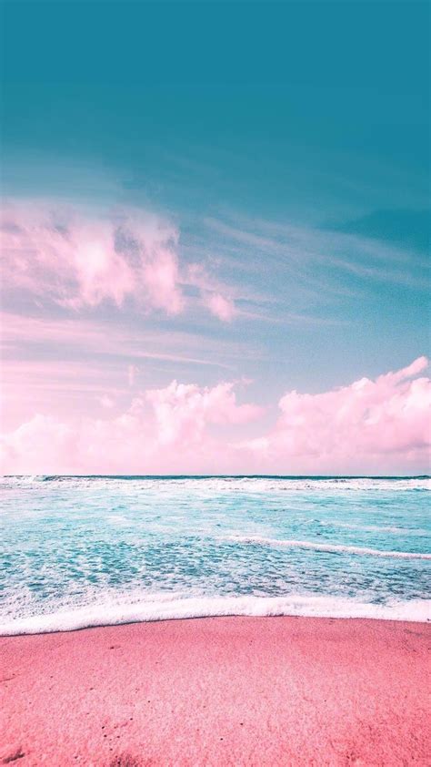 Pink Beach iPhone Wallpapers - Top Free Pink Beach iPhone Backgrounds - WallpaperAccess