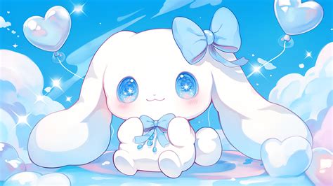 Sanrio Cute Cinnamoroll Blue Desktop Wallpaper - Sanrio Wallpaper