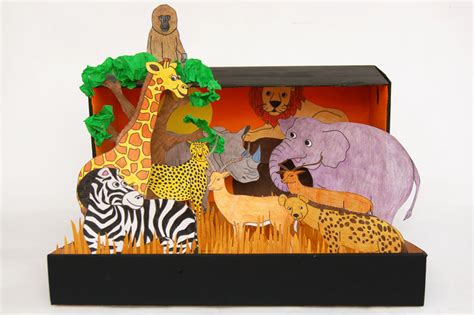 African Savanna Diorama | Kids' Crafts | Fun Craft Ideas | FirstPalette.com