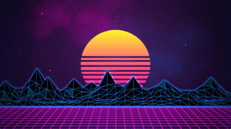 Synthwave - Neon 80's - Background – Rafaël De Jongh – Web Developer | 3D Artist