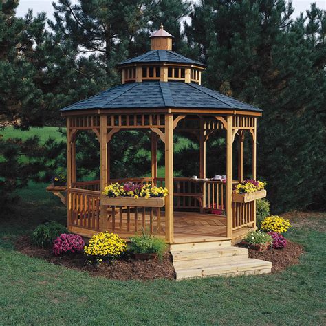 Seaside Round Gazebo 12ft. w/ Floor - Heartland Industries