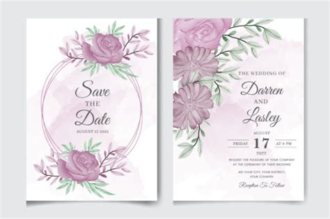 Watercolor Invitation Card Design Graphic by tmartshop23 · Creative Fabrica