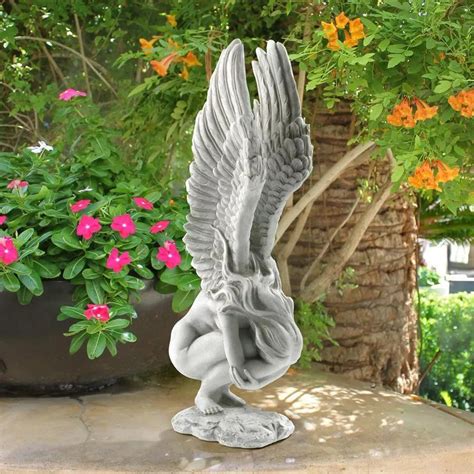 Crouching Angel Garden Statue | Gardener's Supply