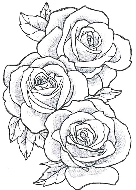 Stencil Rose Tattoo Outline