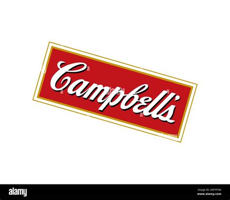 Campbell Soup Company, Rotated Logo, White Background B Stock Photo - Alamy