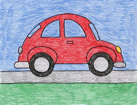 Draw a Cute Car · Art Projects for Kids