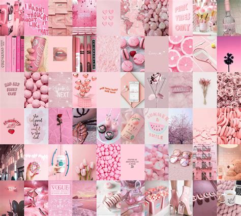 Download Collage Pink Pastel Aesthetic Tumblr Laptop Wallpaper | Wallpapers.com