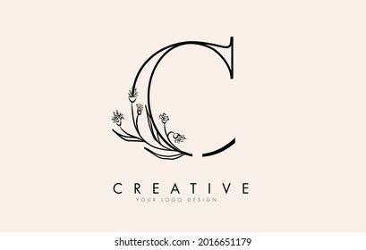 Black Outline C Letter Logo Design Stock Vector (Royalty Free) 2016651179 | Shutterstock