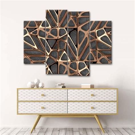 Gold Metal Lattice Wall Art | Digital Art | Lattice wall, Metal lattice, Multi panel canvas