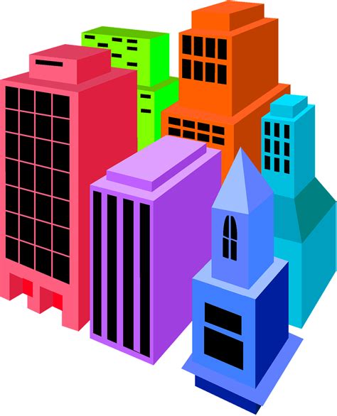 Buildings,clip art,colorful,isolated,clip - free image from needpix.com