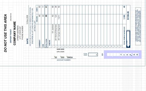 Bank Deposit Slip | Bank Deposit Slip Template » Template Haven