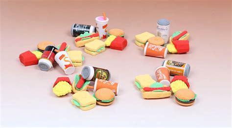 Pack of 6 Creative Food Erasers Student's Rubber - Etsy