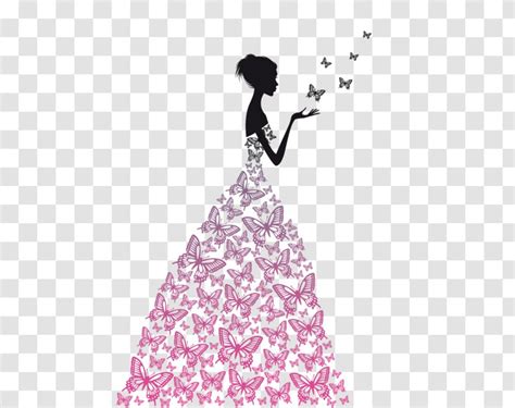 Stock Photography Illustration Wedding Dress Clip Art - Clothing - Butterfly Beauty Transparent PNG