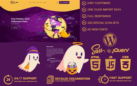 Hallo - Halloween WordPress Theme #275247 - TemplateMonster