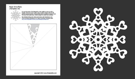 Paper Snowflake Templates | Free Printable Templates & Coloring Pages | FirstPalette.com | Paper ...