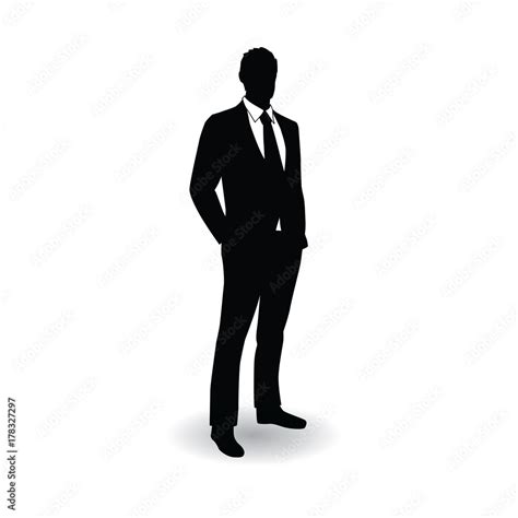 business man silhouette pose Stock Vector | Adobe Stock