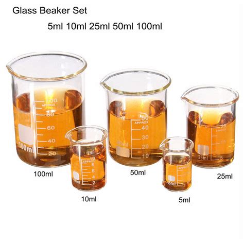 NEW 5 PCS GLASS BEAKER SET MEASURING GLASSWEAR – Uncle Wiener's Wholesale