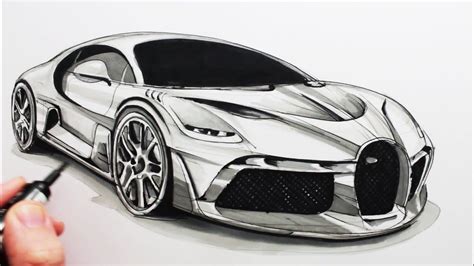 Sports Car Drawing Outline