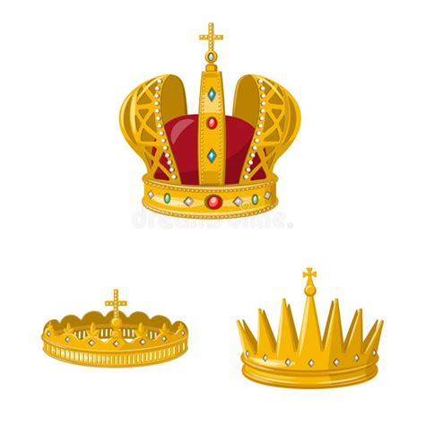 Vector Design of Monarchy and Gold Logo. Set of Monarchy and Heraldic Vector Icon for Stock ...