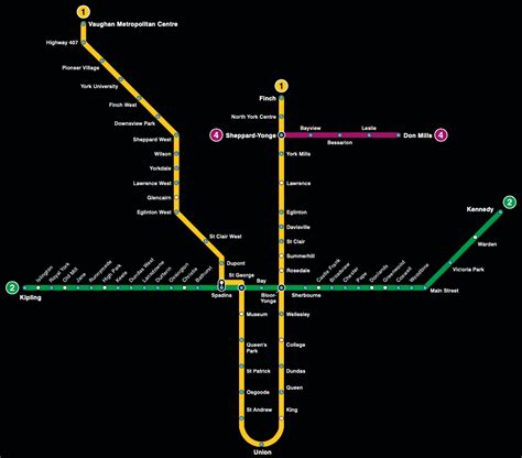 Bayview station map - Toronto subway