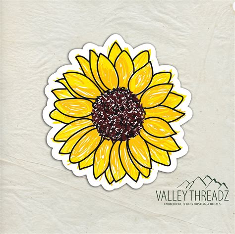 Printable Sunflower Stickers - Printable Templates