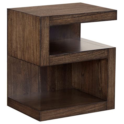 Aspenhome Modern Loft S Nightstand with 2 Shelves | Godby Home Furnishings | Nightstands