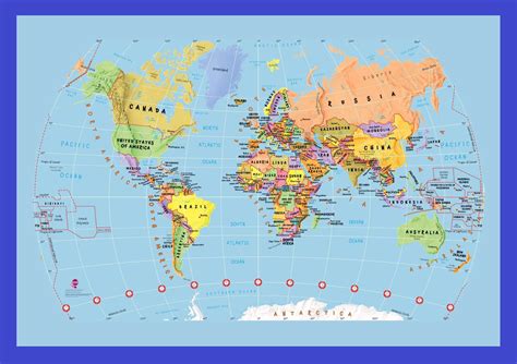 Download Free Large World Map Poster | World Map With Countries