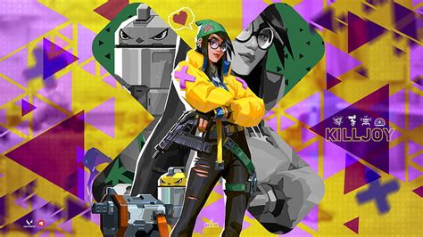 KILLJOY -, agente, games, jogos, pink, riotgames, valorant, wiwferr, yellow, HD wallpaper | Peakpx