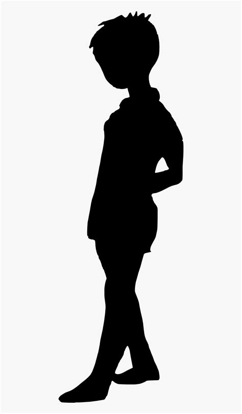 Boy Silhouette Transparent Background, HD Png Download - kindpng