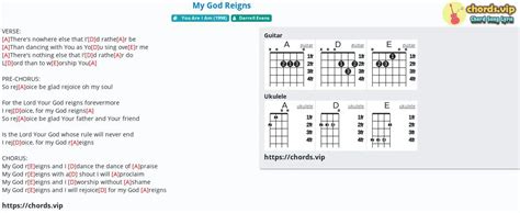 Chord: My God Reigns - tab, song lyric, sheet, guitar, ukulele | chords.vip