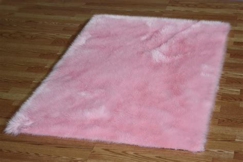 5' X 8' Baby Pink Faux Fur Rug Non-slip Washable Great - Etsy