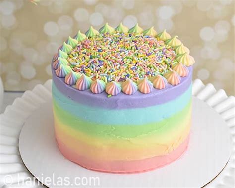 Descubrir 35+ imagen pastel rainbow cake - Abzlocal.mx