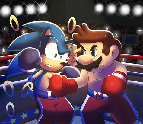 Mario Vs Sonic by Domestic-hedgehog on DeviantArt