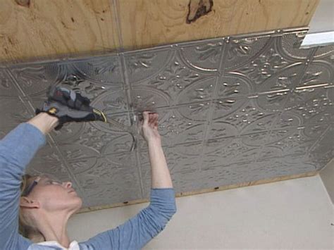 How to Install Tin Ceiling Tiles | Stamped tin ceiling, Tin ceiling, Tin ceiling tiles